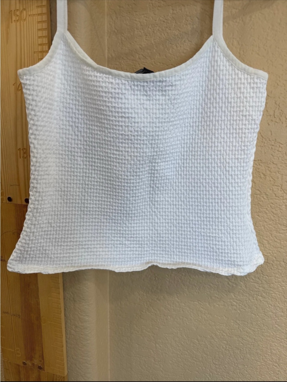 Cottage- core Fairy-core Textured Dressy Cami Tank Crop Top-L